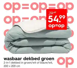 HEMA Wasbaar dekbed groen aanbieding