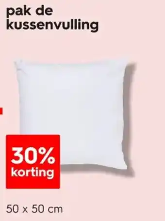 HEMA Pak de kussenvulling aanbieding