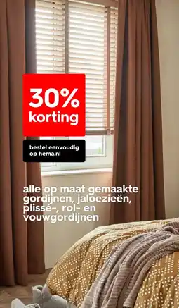 HEMA Alle op maat gemaakte gordijnen, jaloezieën, plissé, rol en vouwgordijnen aanbieding