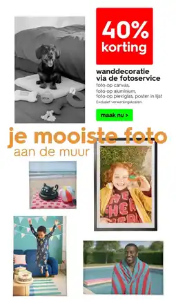 HEMA Wanddecoratie via de fotoservice aanbieding