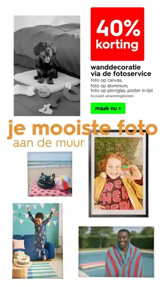 HEMA Wanddecoratie via de fotoservice aanbieding