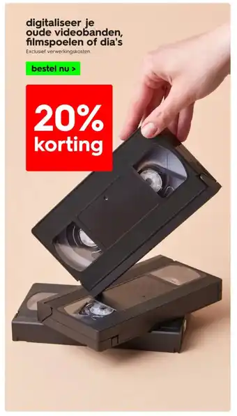 HEMA Digitaliseer je oude videobanden, filmspoelen of dia's aanbieding