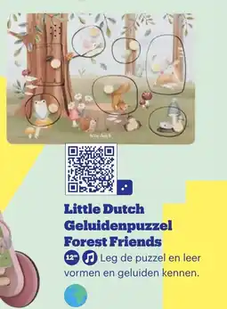 Bol.com Little Dutch Geluidenpuzzel Forest Friends aanbieding