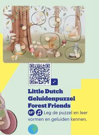 Bol.com Little Dutch Geluidenpuzzel Forest Friends aanbieding