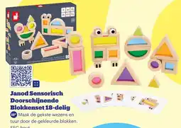 Bol.com Janod Sensorisch Doorschijnende Blokkenset 18-delig aanbieding