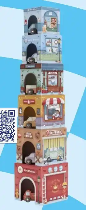 Bol.com Little Dutch Stapelblokken met Auto's aanbieding