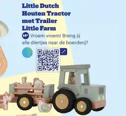 Bol.com Little Dutch Houten Tractor met Trailer Little Farm aanbieding