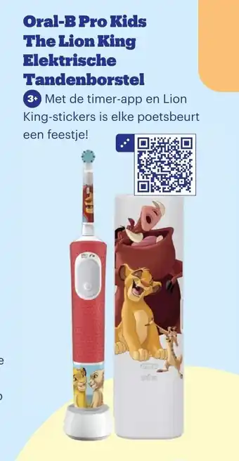 Bol.com Oral-B Pro Kids The Lion King Elektrische Tandenborstel aanbieding