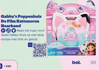 Bol.com Gabby's Poppenhuis De Film Kattenoren Haarband aanbieding