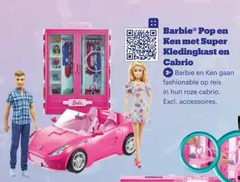 Bol.com Barbie® Pop en Ken met Super Kledingkast en Cabrio aanbieding