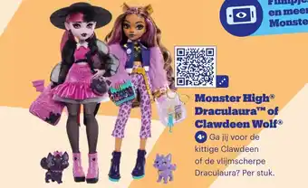 Bol.com Monster High Draculaura of Clawdeen Wolf aanbieding