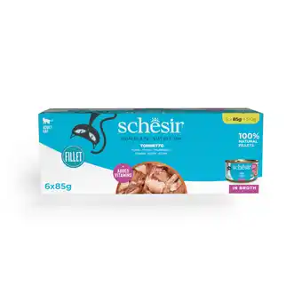 Zooplus Voordeelpakket: 24x85g Schesir Complete Nutrition filet in bouillon tonijn natvoer voor katten aanbieding