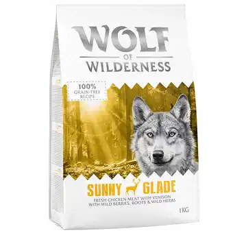 Zooplus 1kg Sunny Glade met Hert Wolf of Wilderness Hondenvoer aanbieding