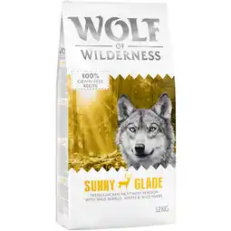 Zooplus 2x12kg Sunny Glade met Hert Wolf of Wilderness Hondenvoer aanbieding