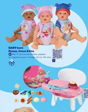 Bol.com BABY born Emma, Jonas & Eva aanbieding