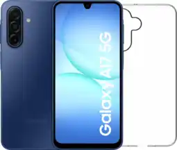 Coolblue Samsung Galaxy A17 128GB Blauw 5G + BlueBuilt Back Cover Transparant aanbieding
