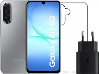 Coolblue Samsung Galaxy A17 128GB Grijs 5G + Accessoirepakket aanbieding