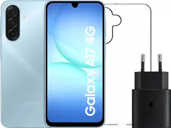 Coolblue Samsung Galaxy A17 128GB Grijs 4G + Accessoirepakket aanbieding