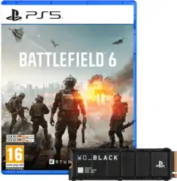 Coolblue Battlefield 6 PS5 + WD Black SN850P 4TB Heatsink NVMe SSD aanbieding
