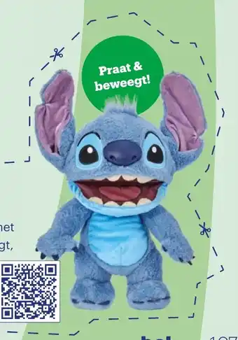 Bol.com Disney Chatty Stitch Interactieve Knuffel aanbieding