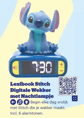 Bol.com Lexibook Stitch Digitale Wekker met Nachtlampje aanbieding