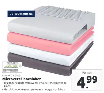 Lidl Livarno Home Microvezel-Hoeslaken aanbieding