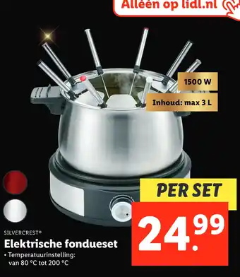 Lidl Silvercrest Elektrische Fondueset aanbieding