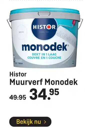 Hubo Histor Muurverf Monodek 10L aanbieding