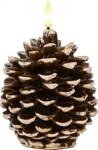 Intratuin Anna's Collection LED stompkaars Podo dennenappel bruin D 12 H 10 cm aanbieding