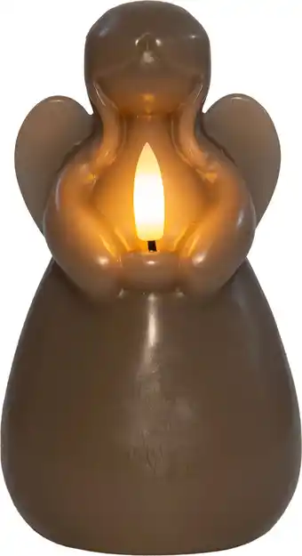 Intratuin Anna's Collection LED stompkaars Ange engel taupe D 8 H 14,5 cm aanbieding