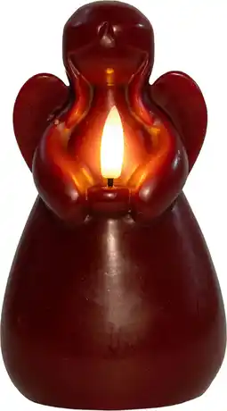 Intratuin Anna's Collection LED stompkaars Ange engel bordeaux D 8 H 14,5 cm aanbieding