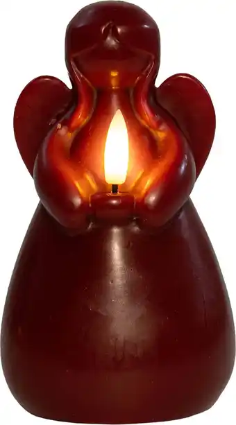 Intratuin Anna's Collection LED stompkaars Ange engel bordeaux D 8 H 14,5 cm aanbieding