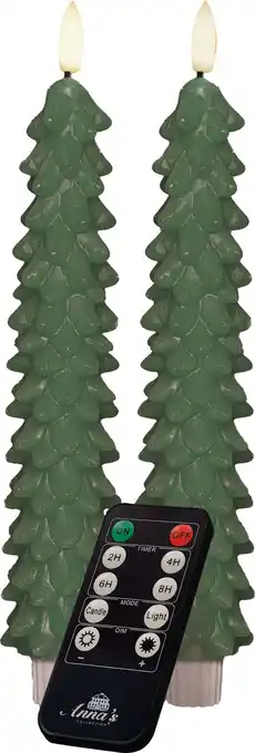 Intratuin Anna's Collection LED dinerkaars Rambu kerstboom groen D 2,2 H 23 cm aanbieding