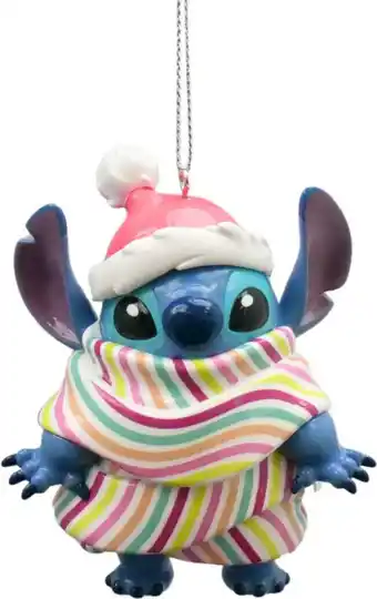 Intratuin Disney kerst ornament Lilo & Stitch stitch met sjaal 7,5 x 4,5 x 9 cm aanbieding