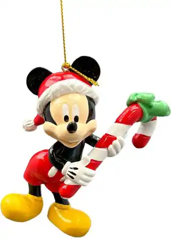 Intratuin Disney kerst ornament Mickey en Vrienden mickey met zuurstok 6 x 4,5 x 9 cm aanbieding
