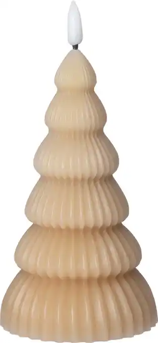 Intratuin Intratuin LED stompkaars kerstboom Juna licht bruin D 8,5 H 17,5 cm aanbieding