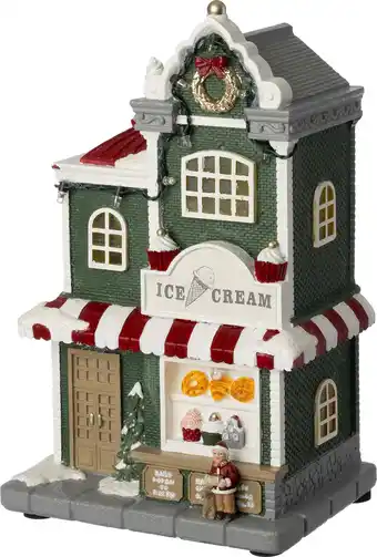 Intratuin Intratuin kersthuisje ijswinkel 14,5 x 11 x 24 cm aanbieding