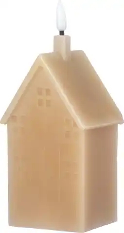 Intratuin Intratuin LED stompkaars huis Tebi licht bruin 7,5 x 7,5 x 17,5 cm aanbieding