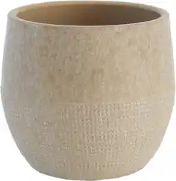 Intratuin HS bloempot Lugo beige D 20 H 18 cm aanbieding