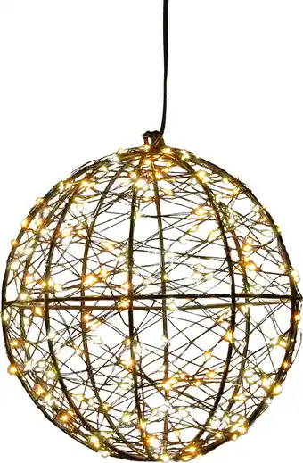Intratuin Anna's Collection kersthanger bal met verlichting D 18 cm aanbieding