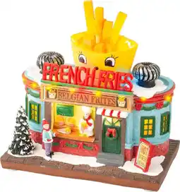 Intratuin Lumineo kersthuisje french fries (snackbar) 12 x 19,5 x 16 cm aanbieding