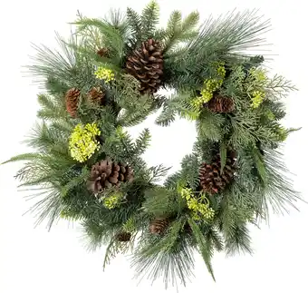 Intratuin Intratuin kerstkrans dennenappel D 60 H 13 cm aanbieding