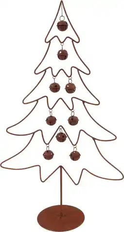 Intratuin Countryfield kerstboom met ballen bruin 32 x 13 x 55,5 cm aanbieding