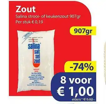 Die Grenze Zout Salina Strooi- Of Keukenzout 907 Gr aanbieding