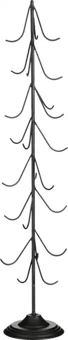 Intratuin Mica Decorations kerstbal standaard zwart 14 x 14 x 76 cm aanbieding