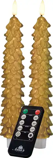 Intratuin Anna's Collection LED dinerkaars Rambu kerstboom goud D 2,2 H 23 cm aanbieding