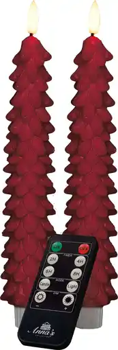 Intratuin Anna's Collection LED dinerkaars Rambu kerstboom bordeaux D 2,2 H 23 cm aanbieding