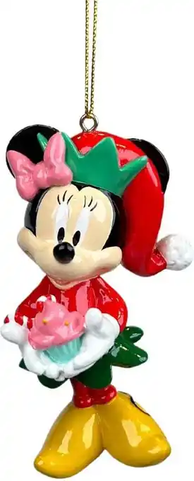 Intratuin Disney kerst ornament Mickey en Vrienden minnie met muffin 5 x 4 x 9 cm aanbieding