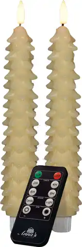 Intratuin Anna's Collection LED dinerkaars Rambu kerstboom ivoor D 2,2 H 23 cm aanbieding