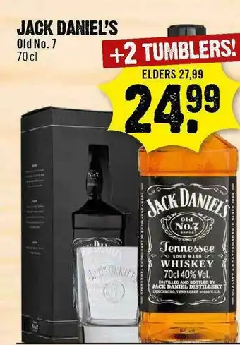 Dirck 3 Jack Daniel's Old No.7 + 2 Tumblers! aanbieding